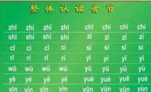 汉字中整体认读音节有哪些(2)