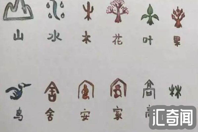 汉字演变过程有哪些（甲骨文、金文、大篆、小篆、隶书、草书、楷书、行书）(2)